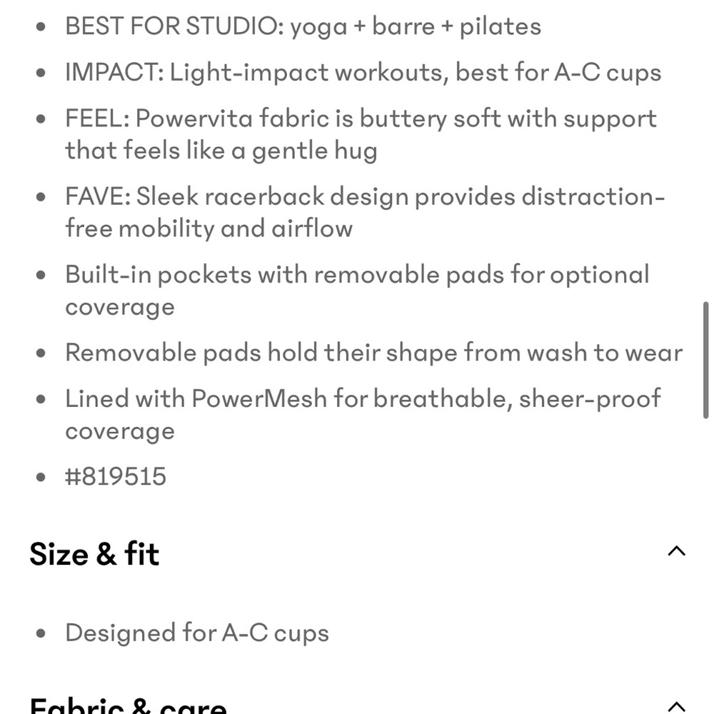 New Athleta Vital Bra A-C - Picture 8 of 11